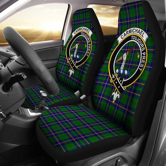 Carmichael Tartan Crest Car Seat Cover