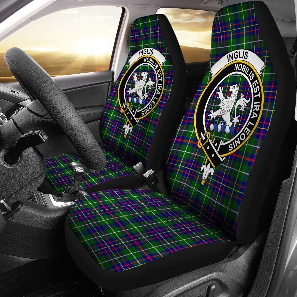 Inglis Tartan Crest Car Seat Cover
