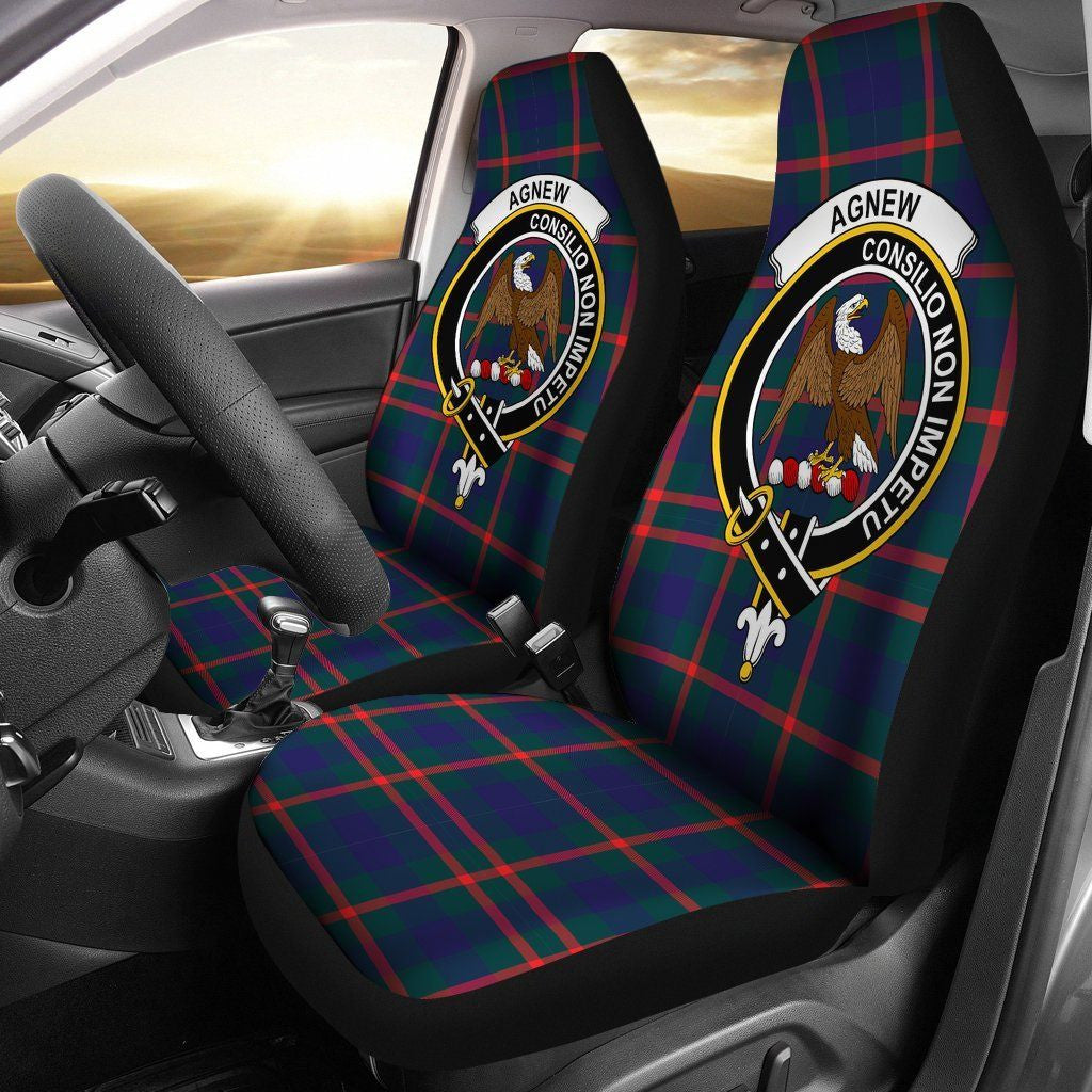 Agnew Tartan Crest Car Seat Cover