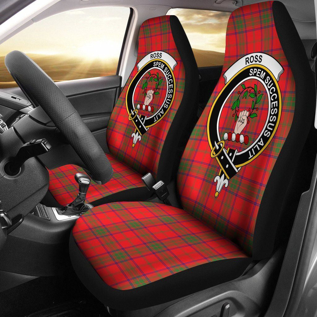 Ross Tartan Crest Car Seat Cover