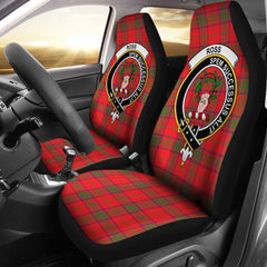 Ross Tartan Crest Car Seat Cover
