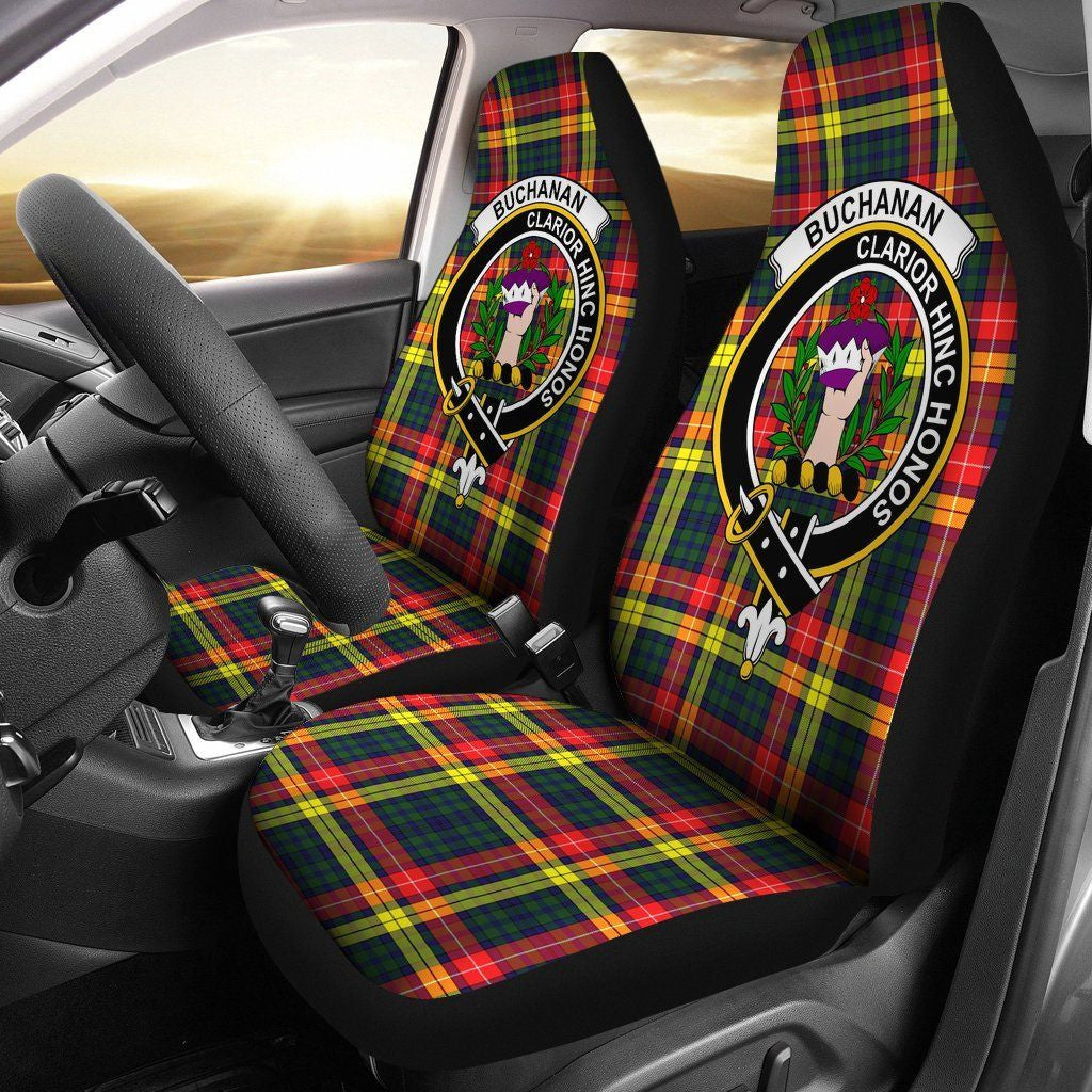 Buchanan Tartan Crest Car Seat Cover