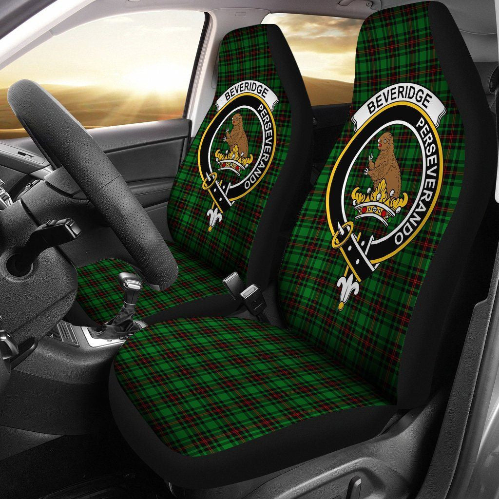 Beveridge Tartan Crest Car Seat Cover