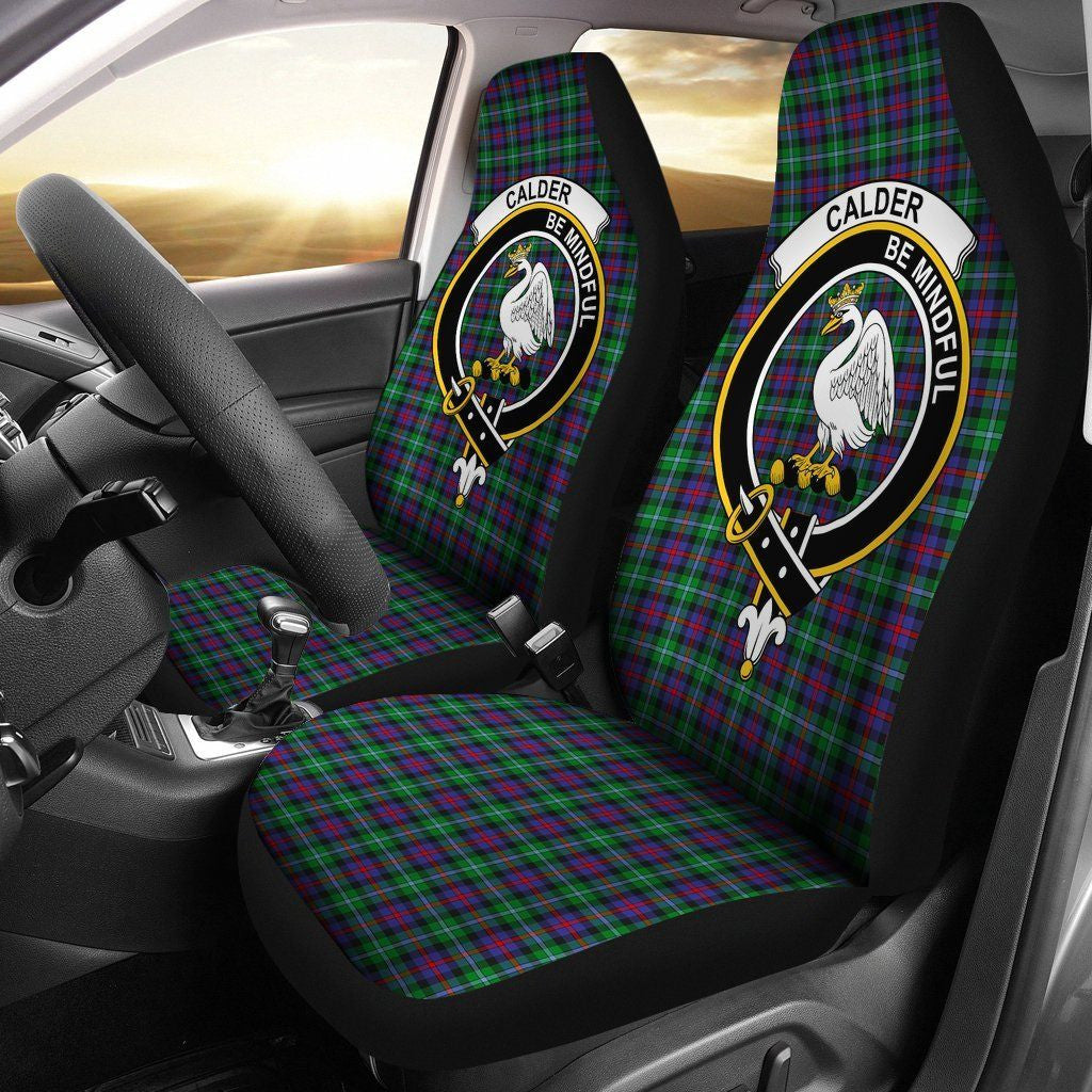 Calder Tartan Crest Car Seat Cover