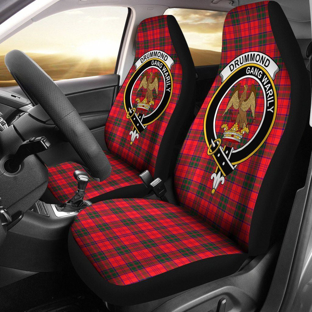Drummond Tartan Crest Car Seat Cover