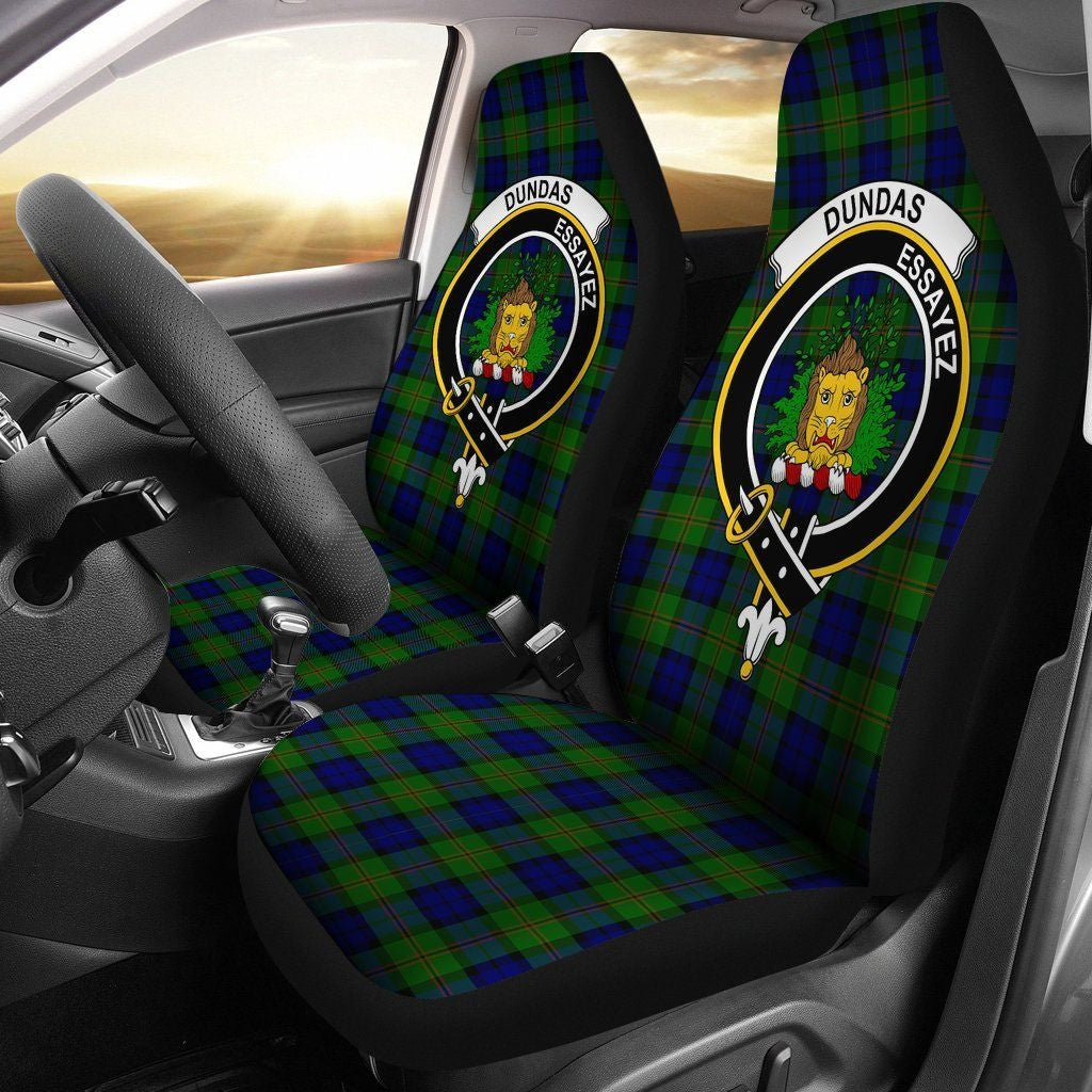 Dundas Tartan Crest Car Seat Cover