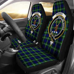 Forbes Tartan Crest Car Seat Cover