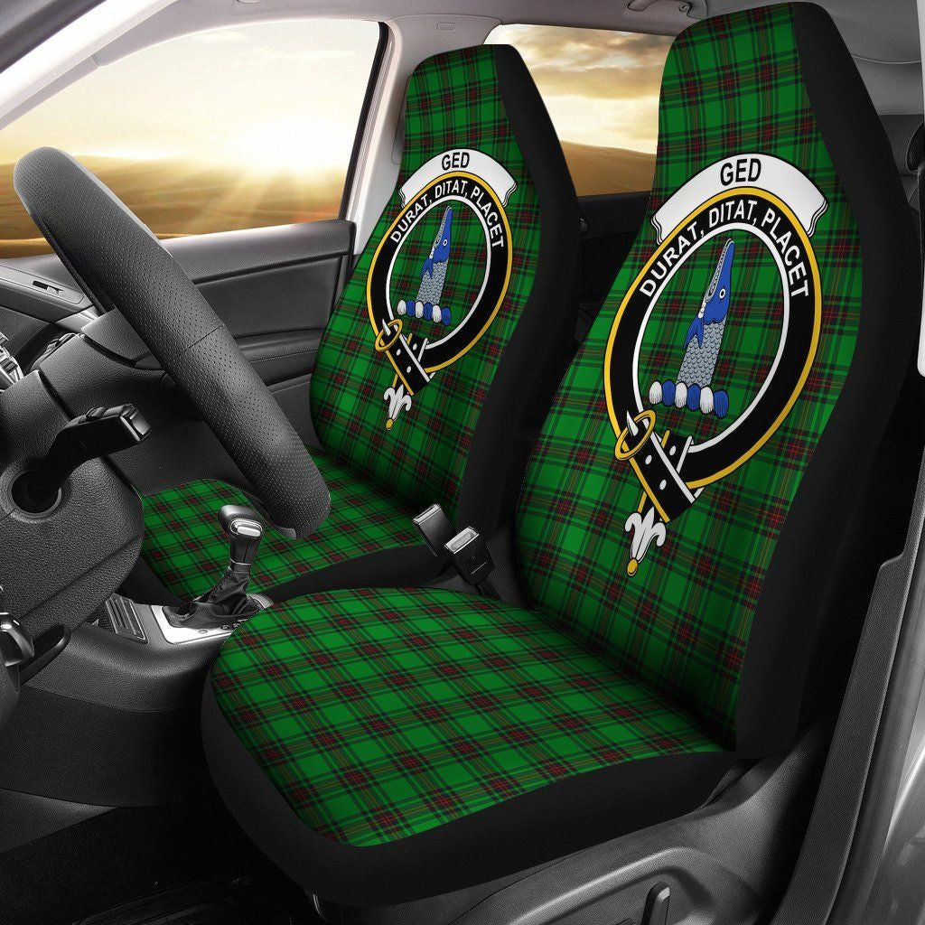 Ged Tartan Crest Car Seat Cover