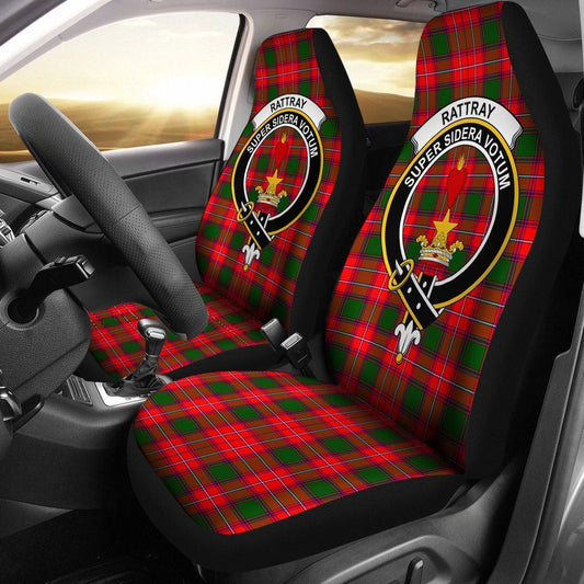 Rattray Tartan Crest Car Seat Cover