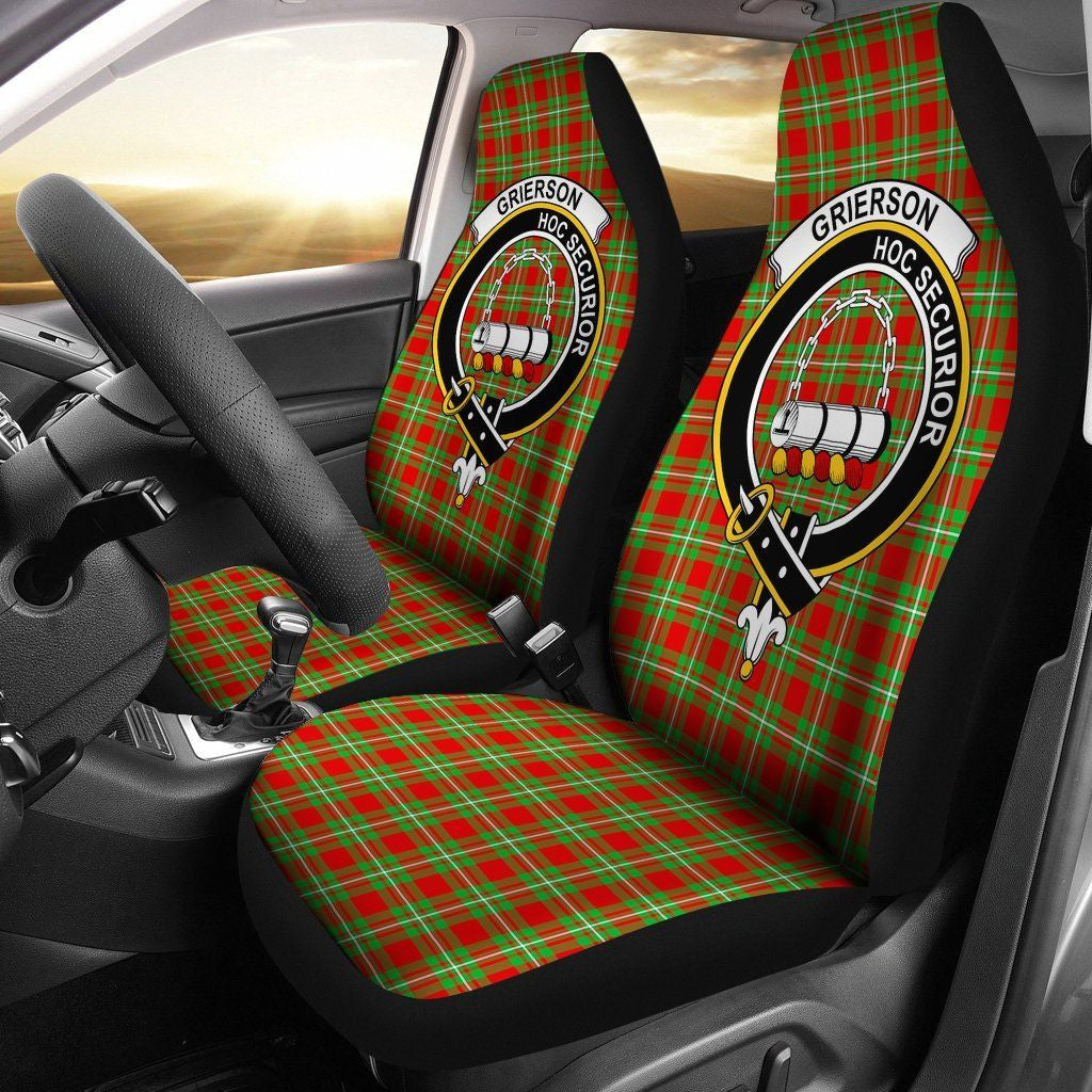 Grierson Tartan Crest Car Seat Cover