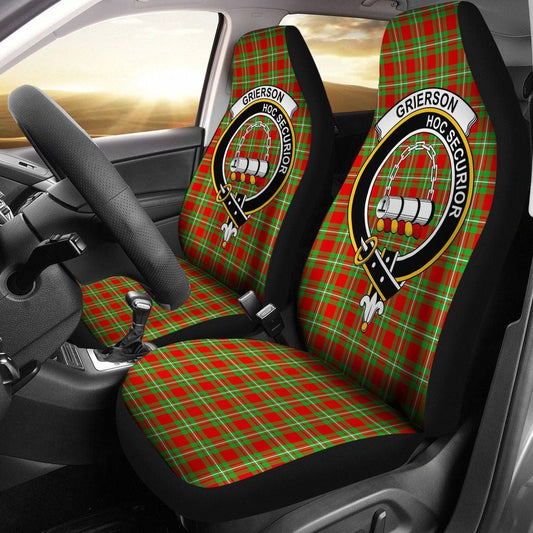 Grierson Tartan Crest Car Seat Cover