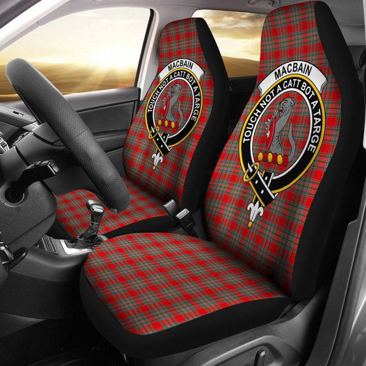 MacBain Tartan Crest Car Seat Cover