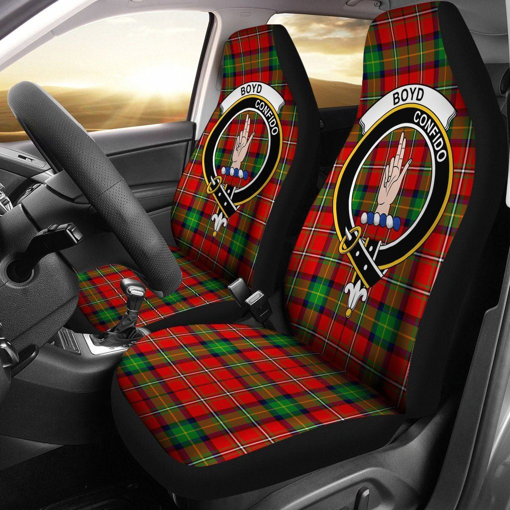 Boyd Tartan Crest Car Seat Cover