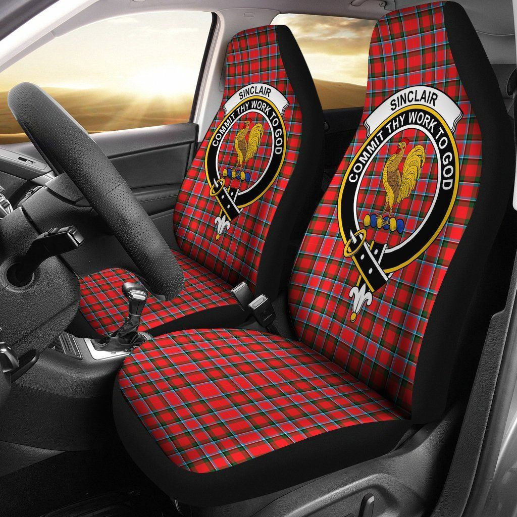 Sinclair Tartan Crest Car Seat Cover