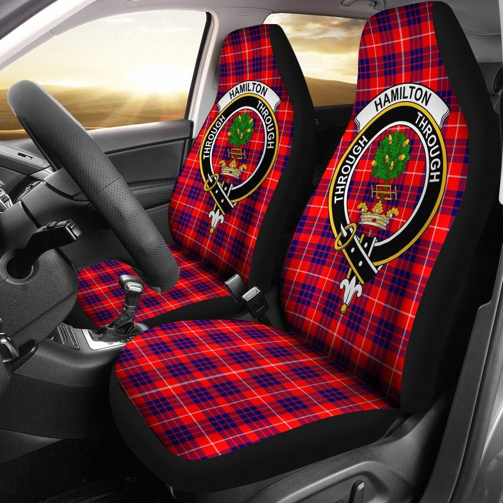 Hamilton Tartan Crest Car Seat Cover