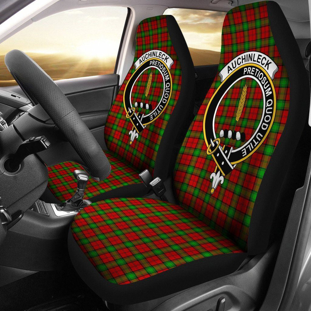 Auchinleck Tartan Crest Car Seat Cover