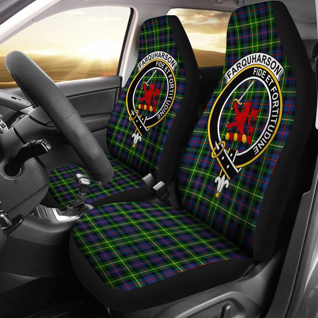 Farquharson Tartan Crest Car Seat Cover