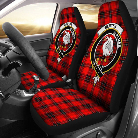 Wemyss Tartan Crest Car Seat Cover