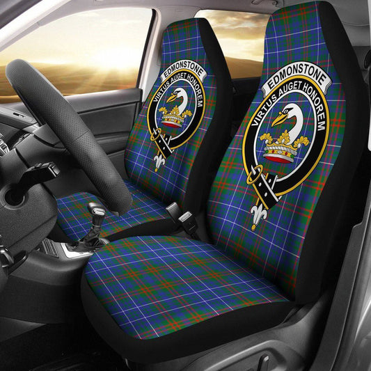 Edmonstone Tartan Crest Car Seat Cover