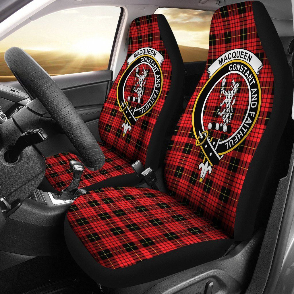 MacQueen Tartan Crest Car Seat Cover