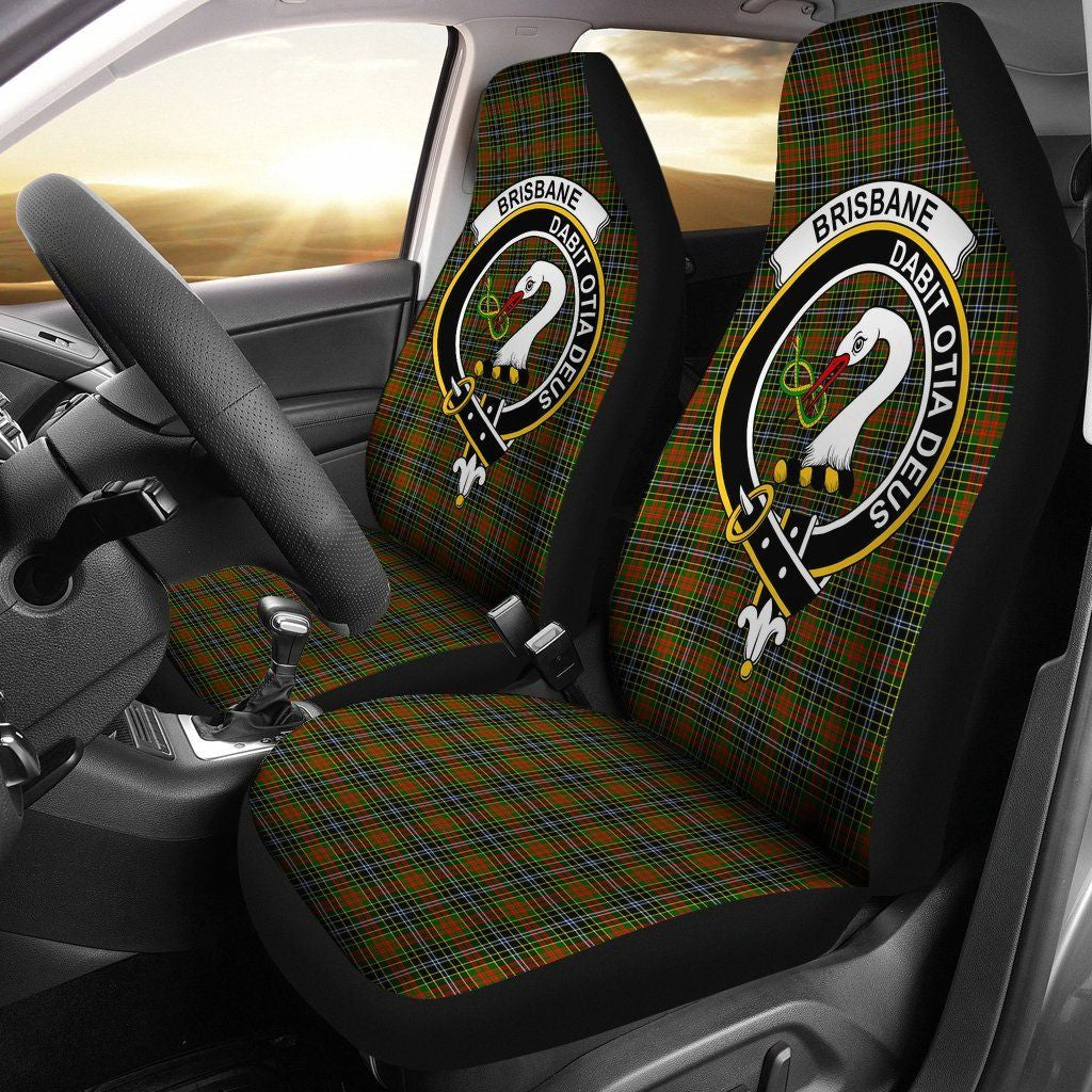 Brisbane Tartan Crest Car Seat Cover