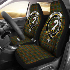 Brisbane Tartan Crest Car Seat Cover