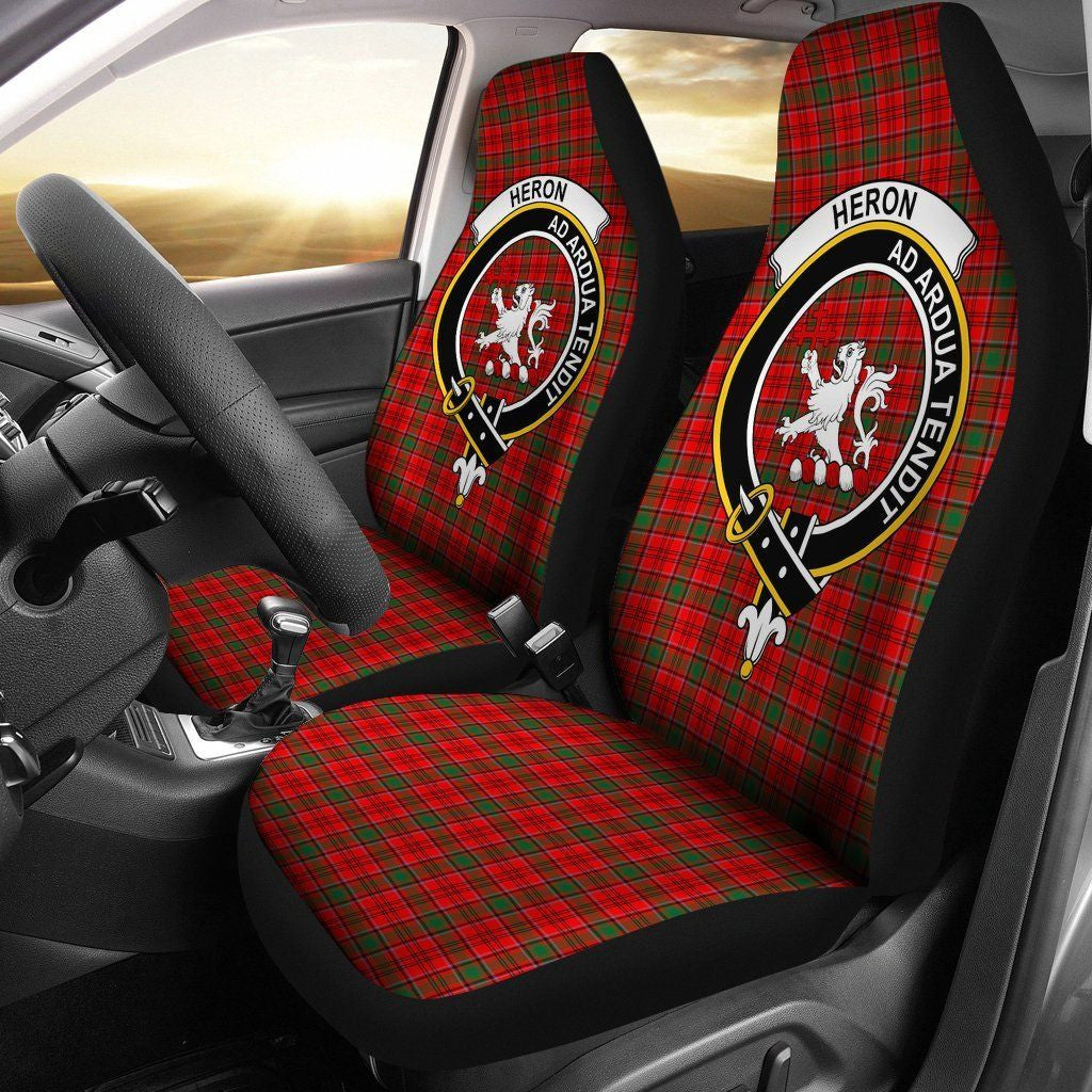 Heron Tartan Crest Car Seat Cover