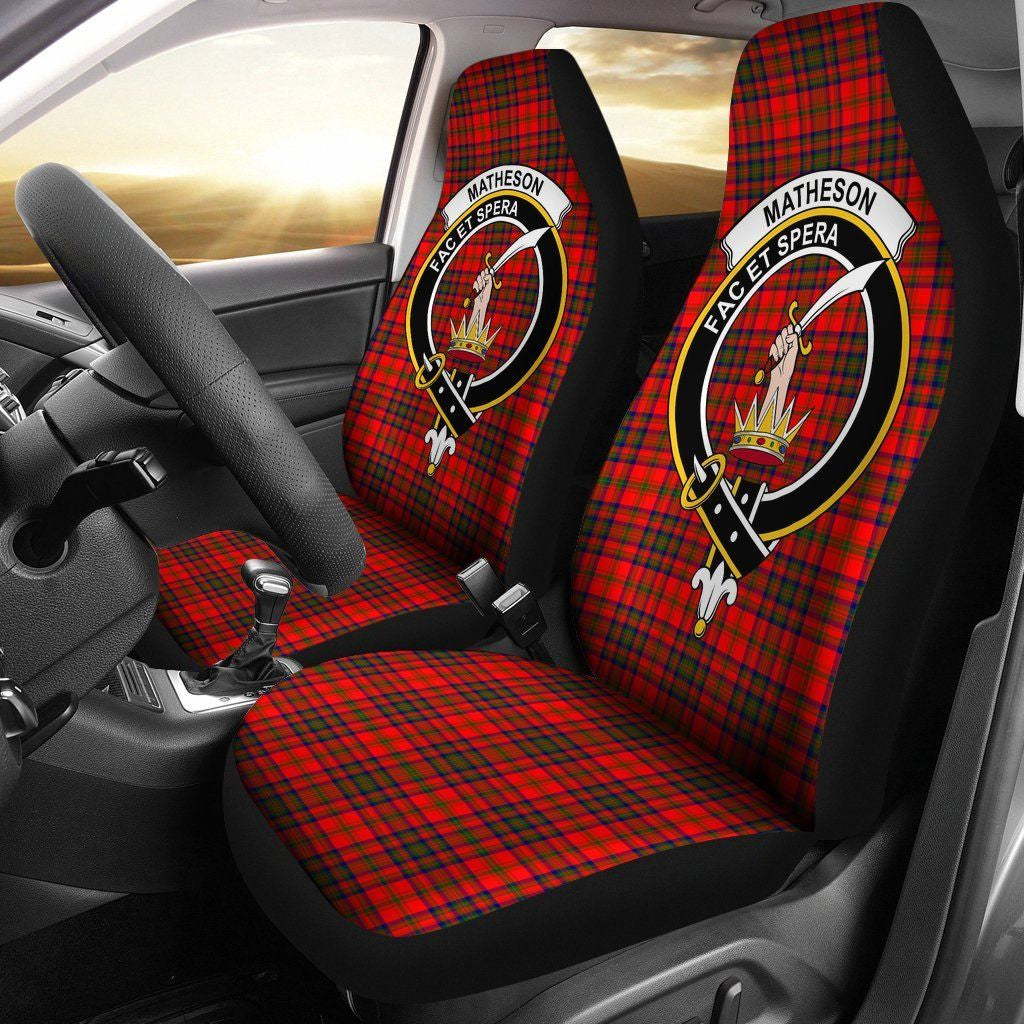 Matheson Tartan Crest Car Seat Cover