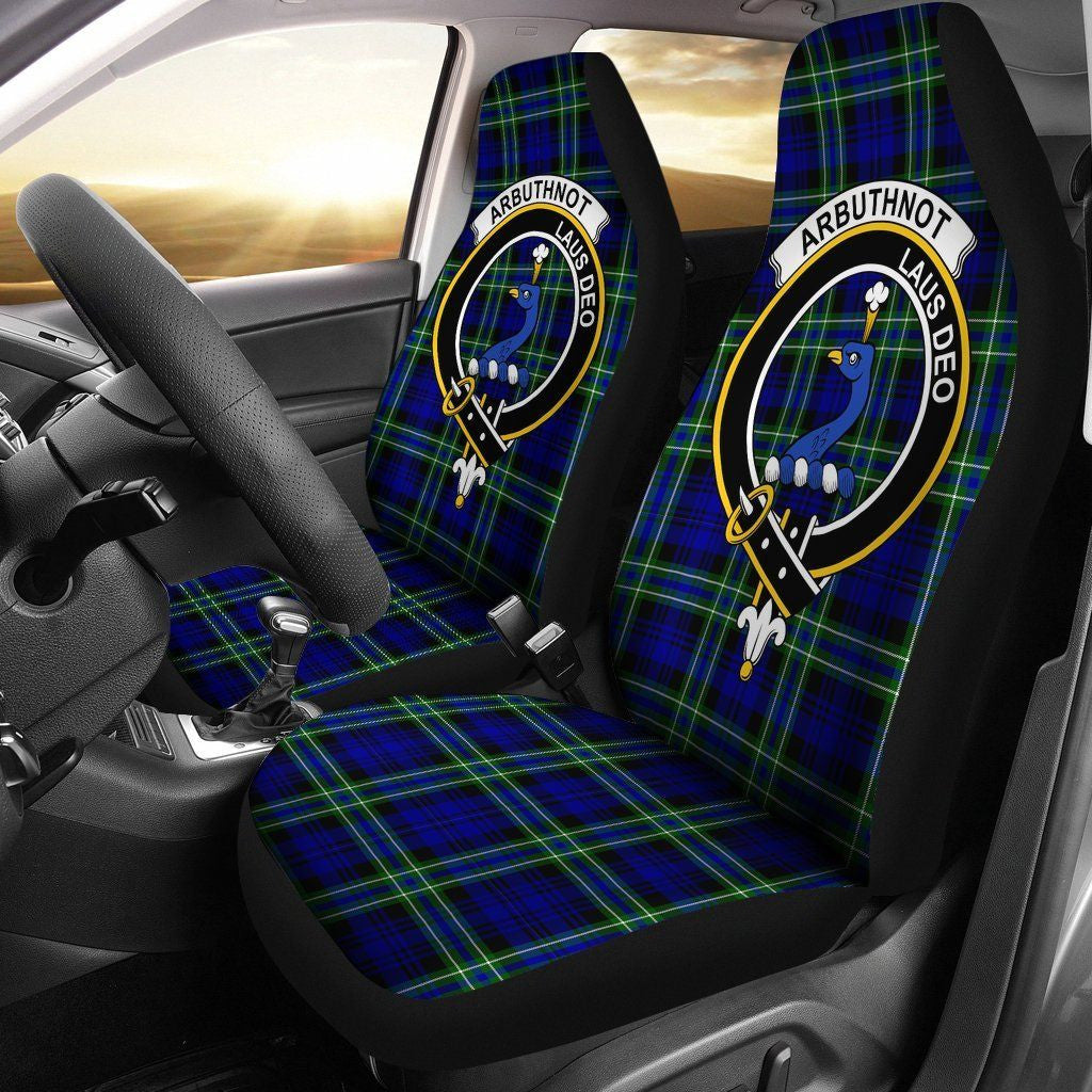 Arbuthnot Tartan Crest Car Seat Cover