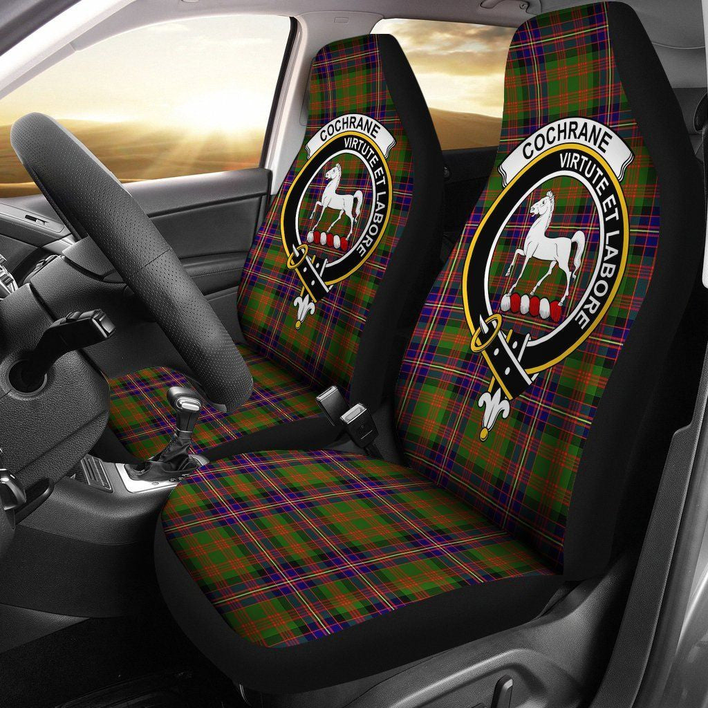 Cochrane Tartan Crest Car Seat Cover