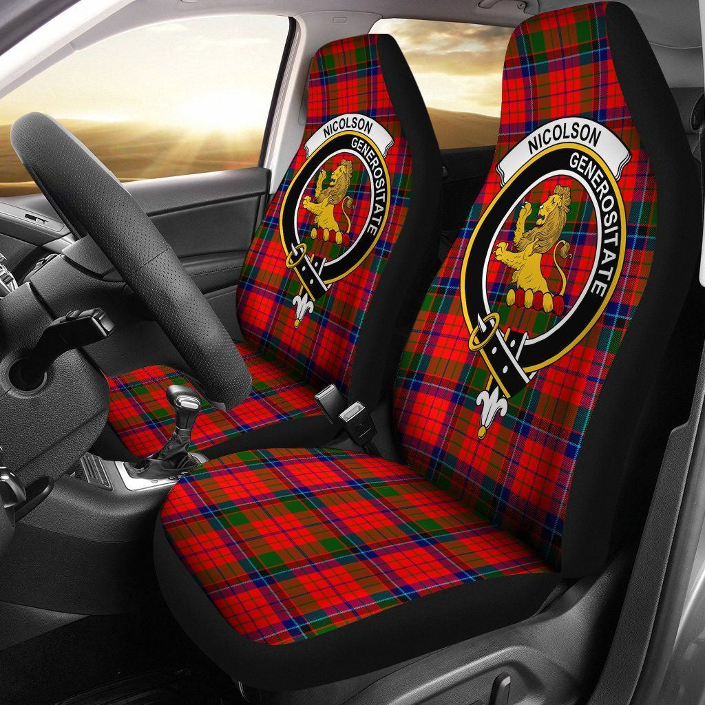 Nicolson Tartan Crest Car Seat Cover