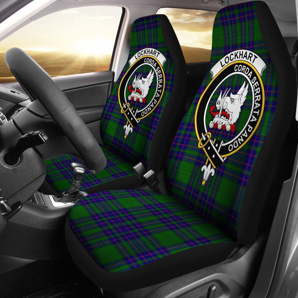 Lockhart Tartan Crest Car Seat Cover