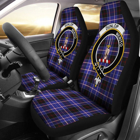 Dunlop Tartan Crest Car Seat Cover