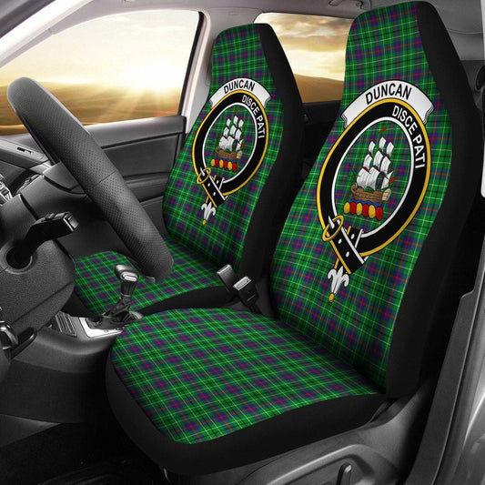 Duncan Tartan Crest Car Seat Cover