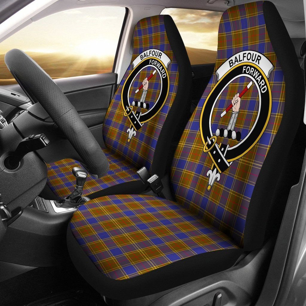 Balfour Tartan Crest Car Seat Cover