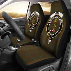 Gray Tartan Crest Car Seat Cover