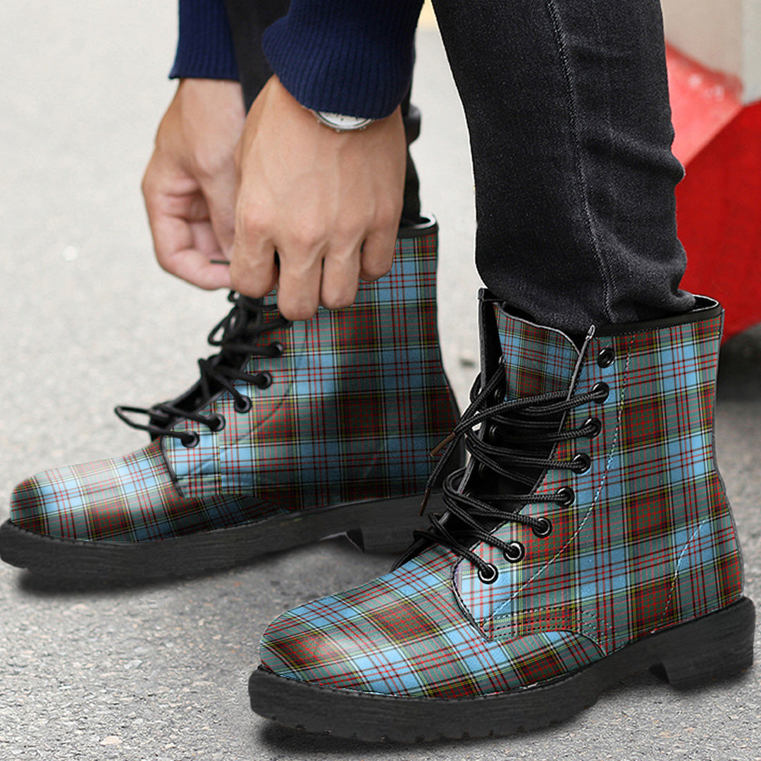 Anderson Ancient Tartan Plaid Leather Boots