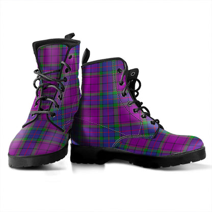 Wardlaw Modern Tartan Plaid Leather Boots