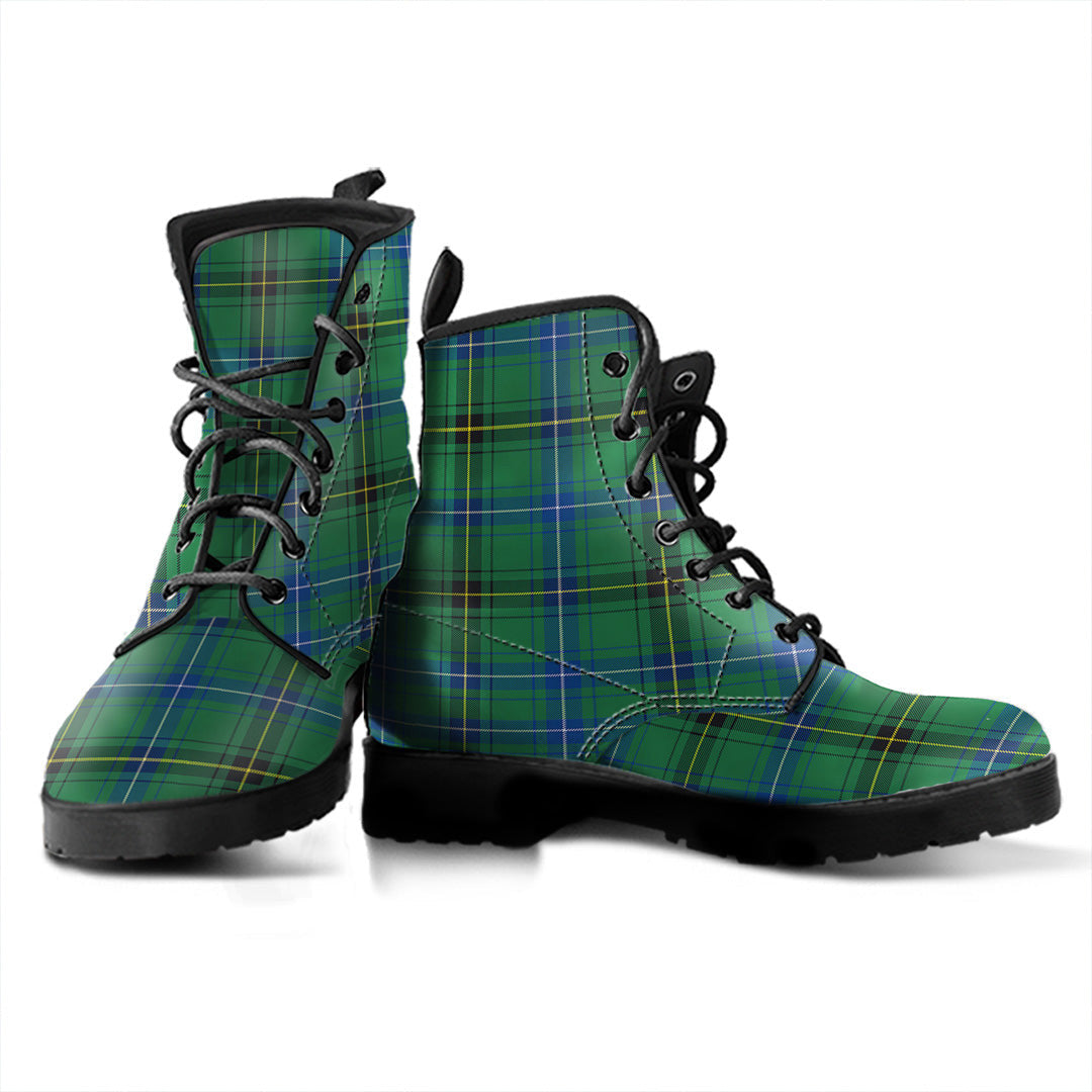 Henderson Ancient Tartan Plaid Leather Boots