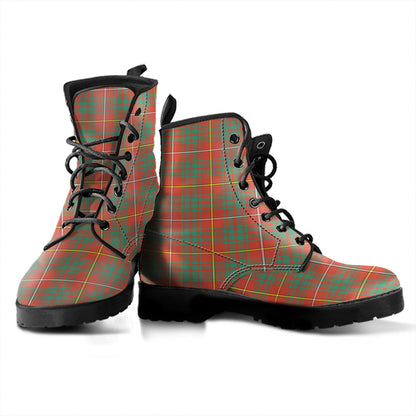 Bruce Ancient Tartan Plaid Leather Boots