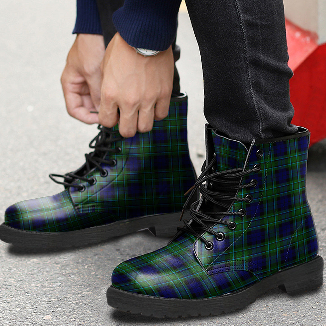 MacCallum Modern Tartan Plaid Leather Boots