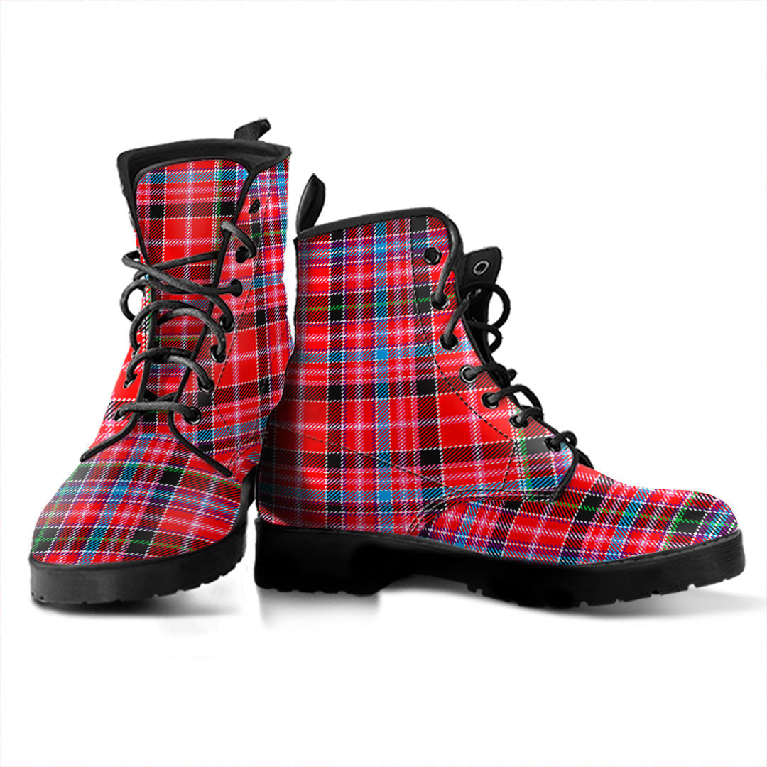 Aberdeen District Tartan Plaid Leather Boots