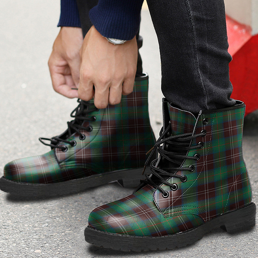 Chisholm Hunting Ancient Tartan Plaid Leather Boots