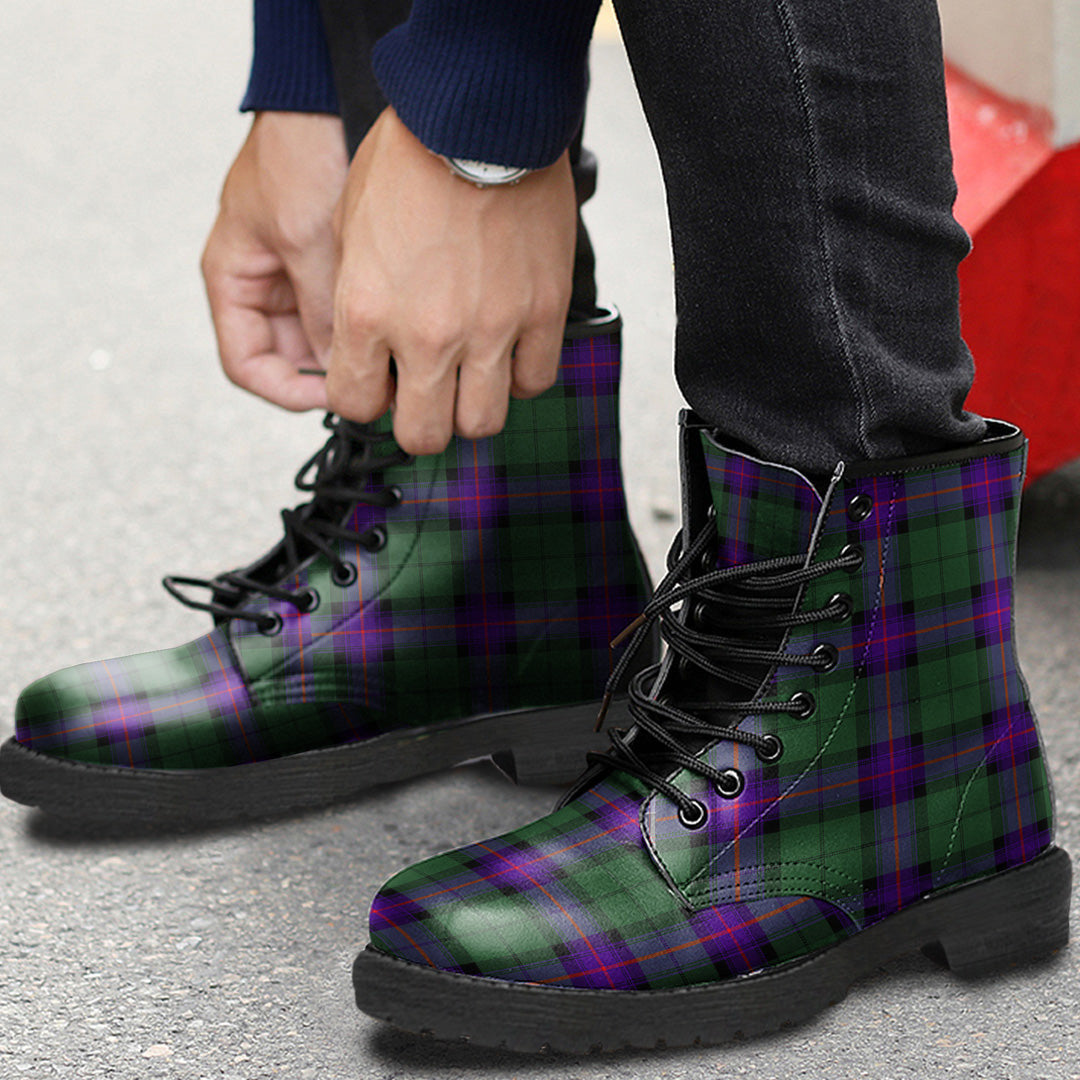 Armstrong Modern Tartan Plaid Leather Boots