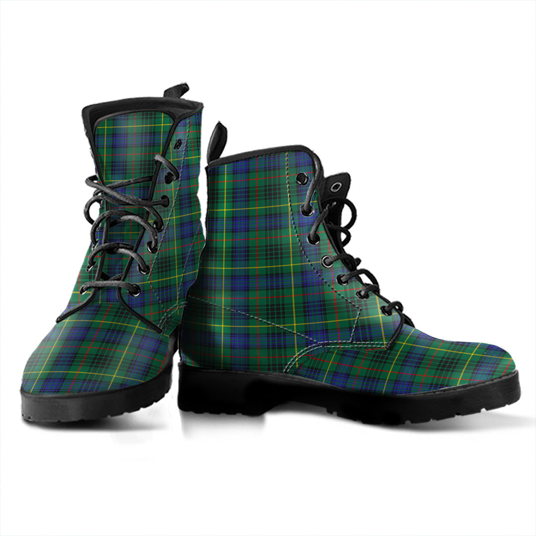 Stewart Hunting Modern Tartan Plaid Leather Boots