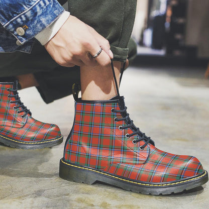 Sinclair Ancient Tartan Plaid Leather Boots