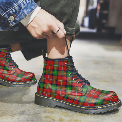 Boyd Modern Tartan Plaid Leather Boots