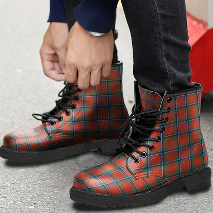 Sinclair Ancient Tartan Plaid Leather Boots