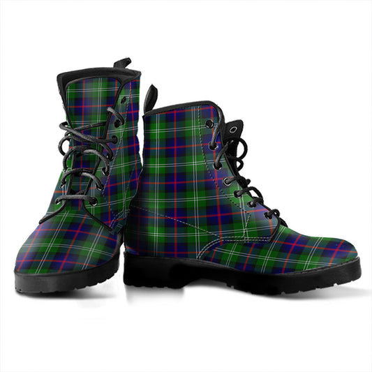 Sutherland Modern Tartan Plaid Leather Boots