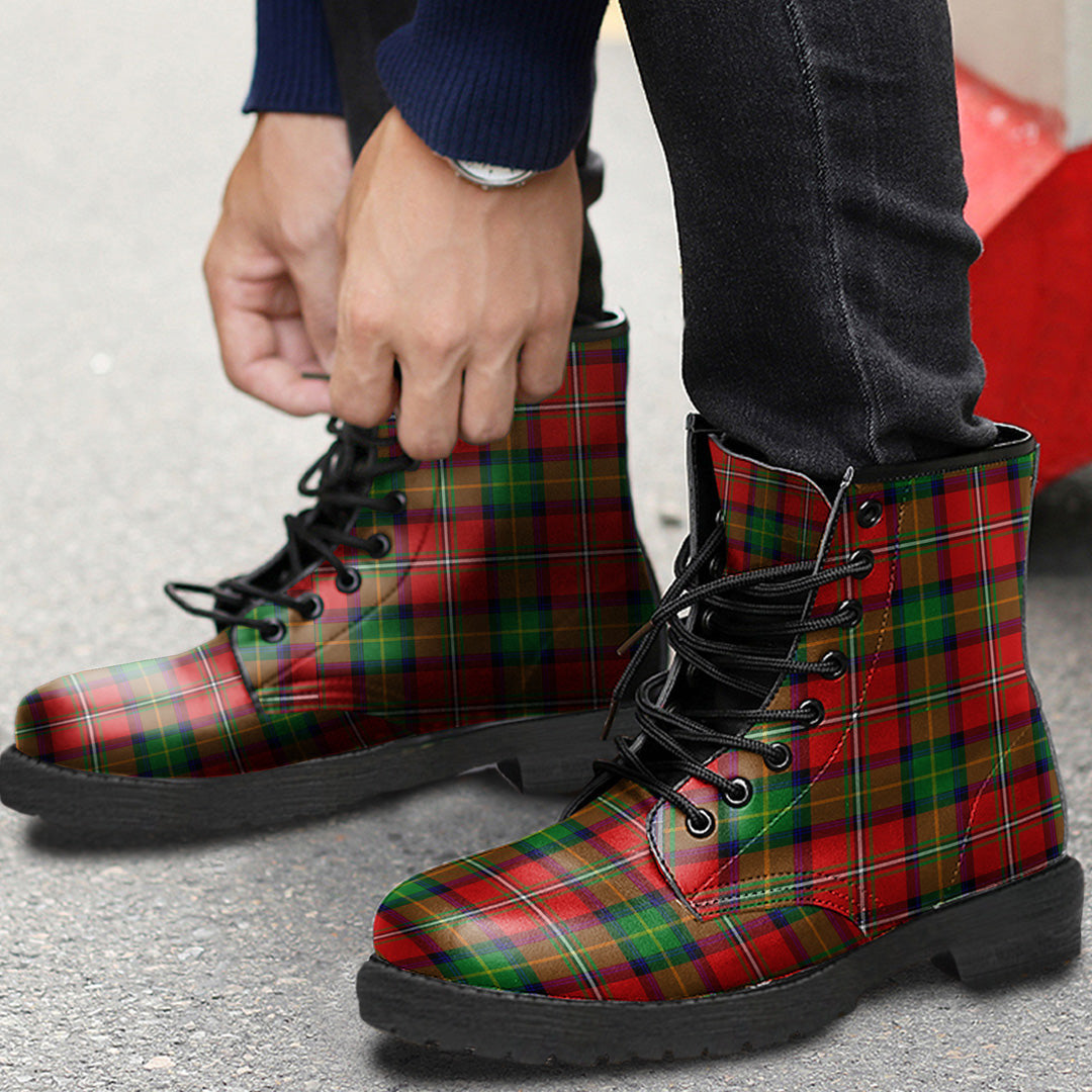 Boyd Modern Tartan Plaid Leather Boots